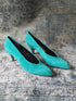 1980's Teal Heels - Size 8 Narrow